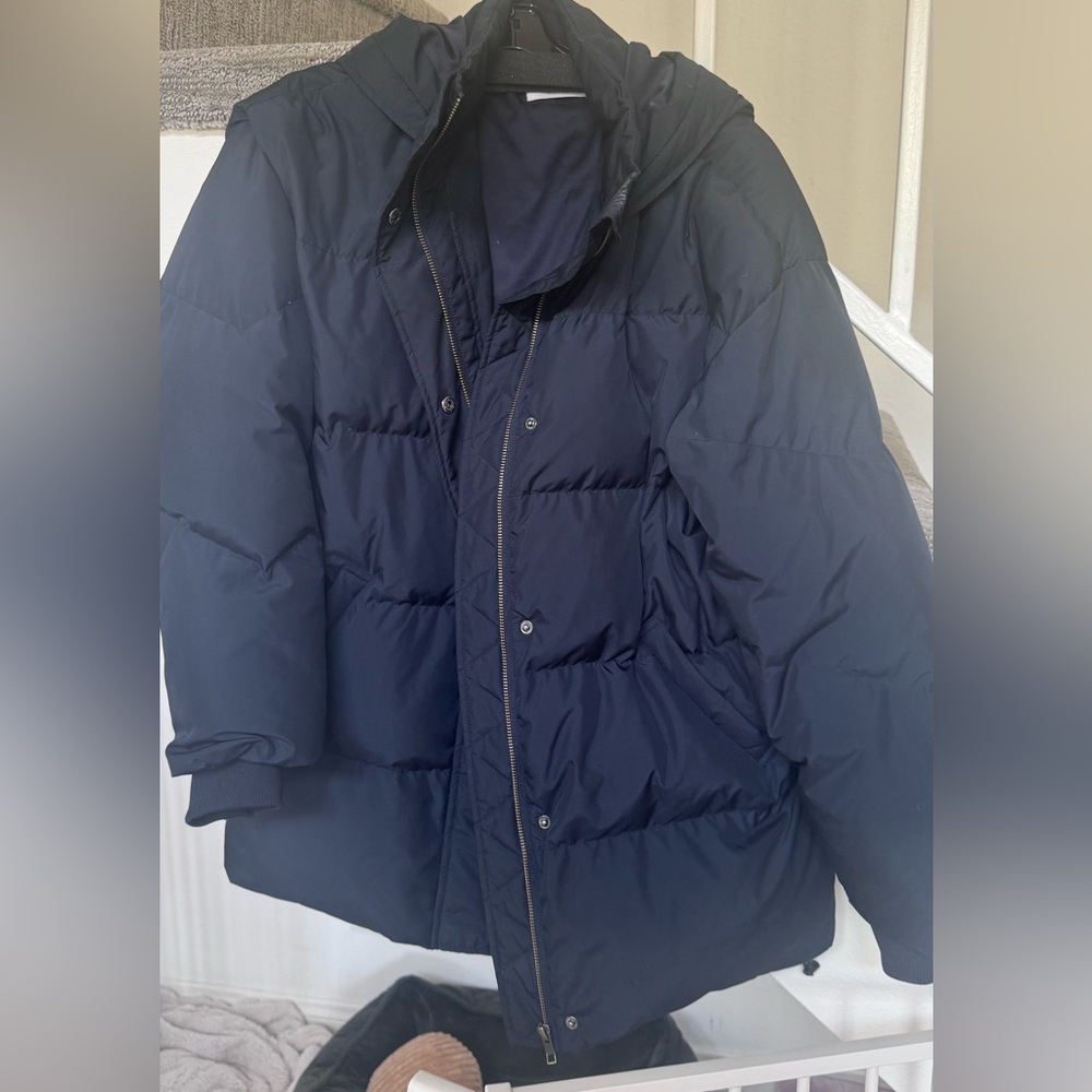Velvet & Graham Womens Navy Blue Puffer Jacket M